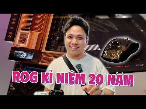 ROG kỉ niệm 20 năm!! Màn hình OLED 540Hz, chuột vàng óng ánh quá đẹp!