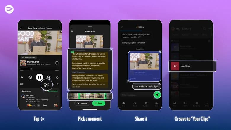 Spotify ra mắt tính năng Podcast Clips: Cắt và chia sẻ đoạn âm thanh dễ dàng